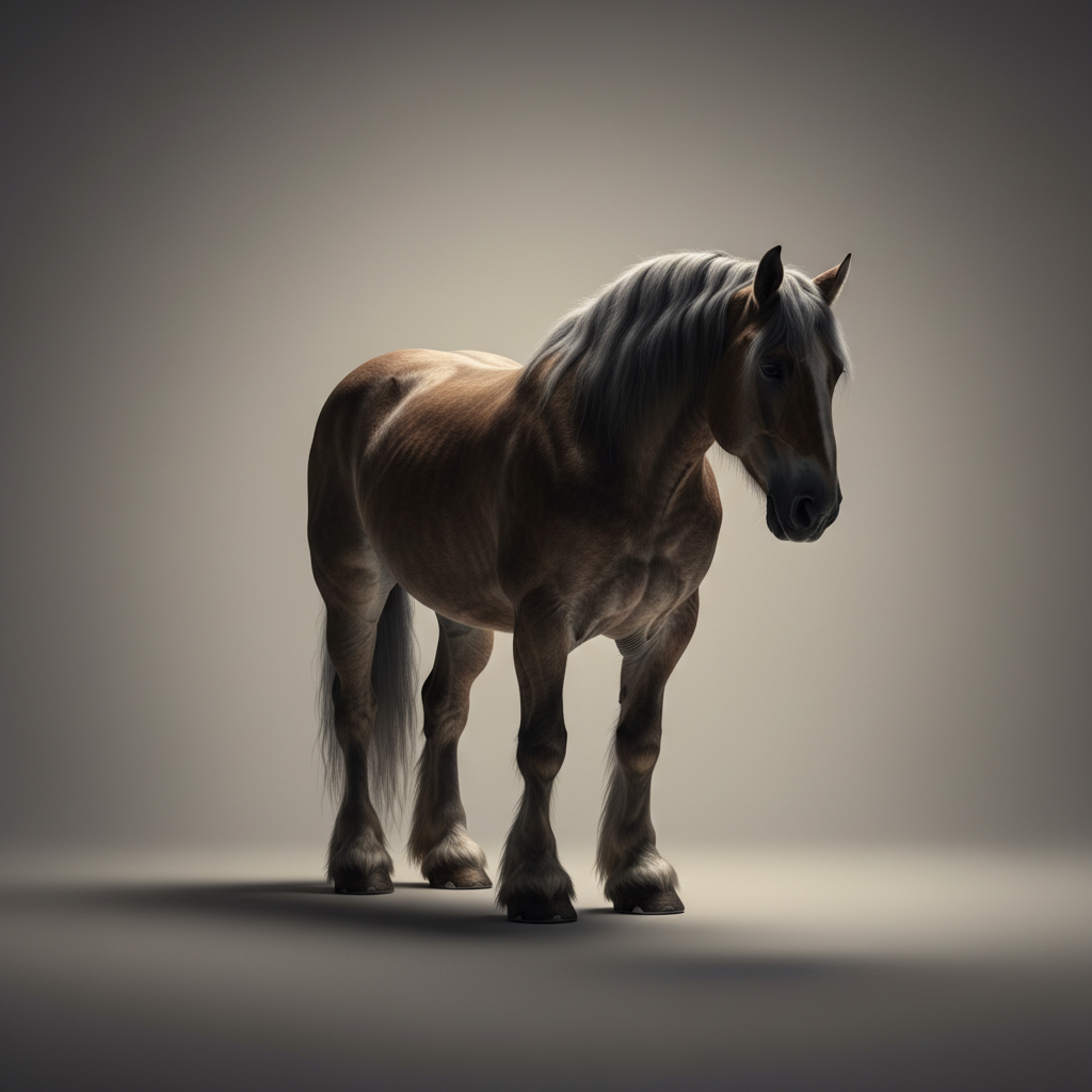 A guide to popular Draft Horse Breeds showing their size and build.